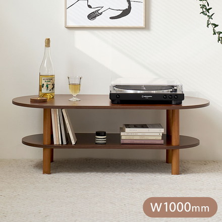 roomnhome センターテーブル バルト棚付テーブル 100cm 棚付きテーブル 引き出し付き