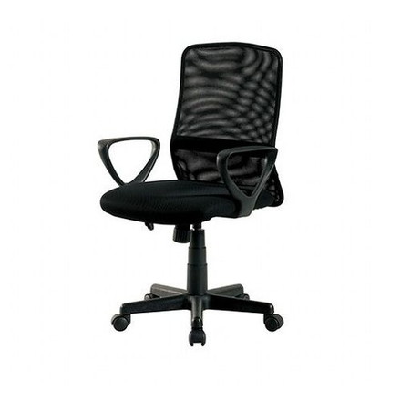 弘益 メッシュバックチェア ブラック KHC-832L-BK