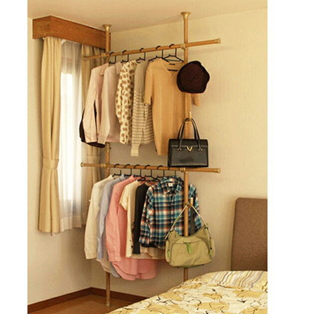 クローゼット ハンガーラック 収納ラック 押し入れ 収納 衣類収納 つっぱり棒 洋服掛け パイプハンガー 衣類ラック