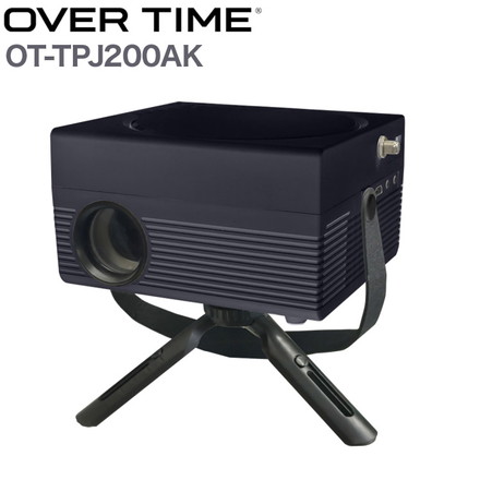 プロジェクター OVERTIME TVチューナー DVD付 LED OT-TPJ200AK マルチプレーヤー
