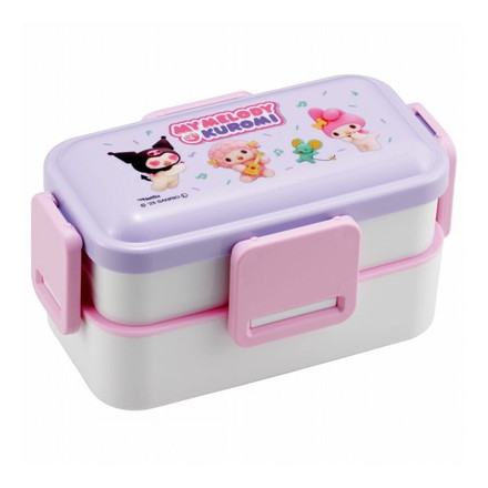 マイメロディ&クロミ Netflix 弁当箱 ランチボックス ランチ 大人 子供 二段 仕切り 食洗機 レンジ 対応 小学生 C872 かわいい PFLW4 キャラクター スケーター skater