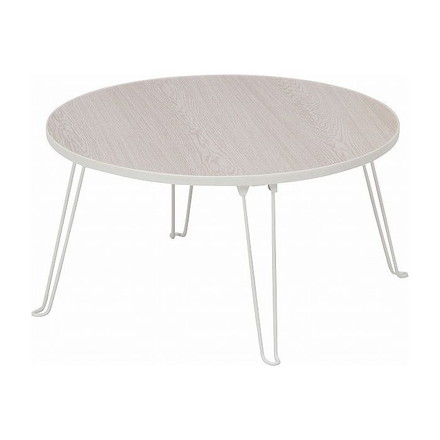 ローテーブル 丸60 W600×D600×H315mm プリント紙化粧パーティクルボード 塩化ビニル樹脂 スチール