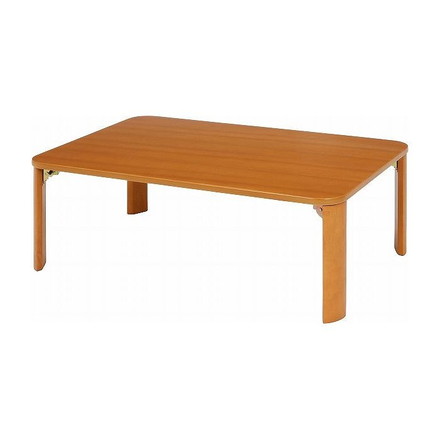 折脚ローテーブル W900×D600×H320mm MDF(突板ラバーウッド) ナチュラル