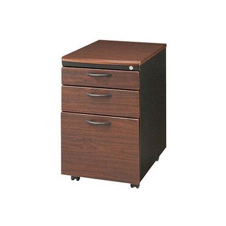 インキャビネット W400×D570×H615mm スチール ブラック×ブラウン