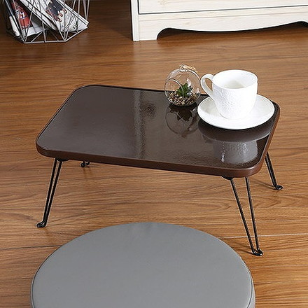 カラーミニテーブル W450×D300×H190mm プリント紙化粧パーティクルボード 塩化ビニル樹脂 スチール