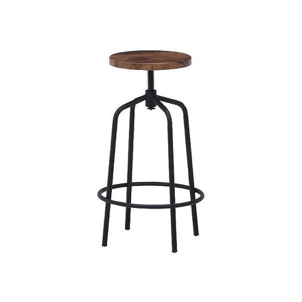 バースツール ラウンド W400×D400×H600~690mm 600~690mm MDF PVC スチール