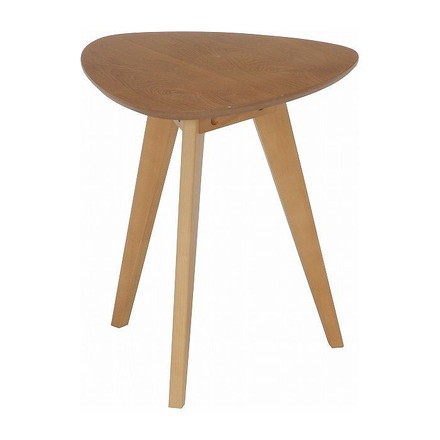 コーヒーテーブル W395×D395×H445mm 突板(タモ) ナチュラル