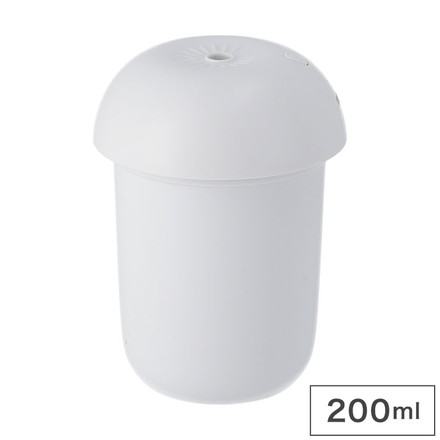 加湿器 キノコ 200ml 幅7.5×奥行7.5×高さ11.5cm 持ち運び 携帯 コンパクト LEDライト7色