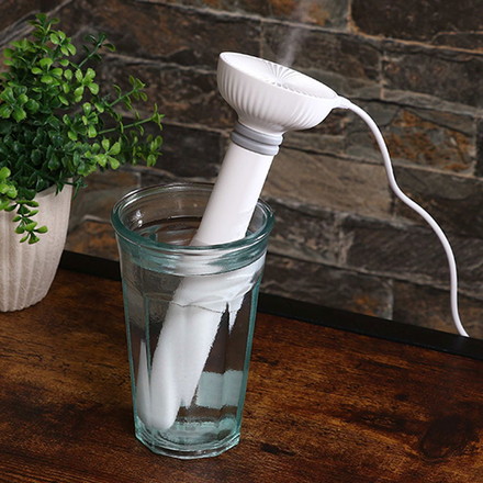 加湿器 アルル ホワイト ポータブル 幅6.2×奥行6.2×高さ13.9cm 持ち運び 携帯 コンパクト 伸縮式