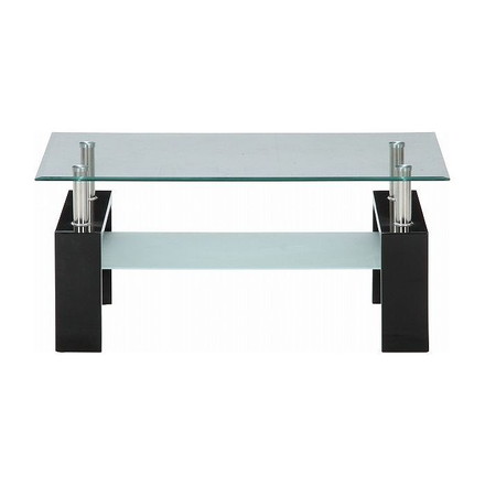 センターテーブル フォーカス W1000×D600×H450mm 強化ガラス スチール