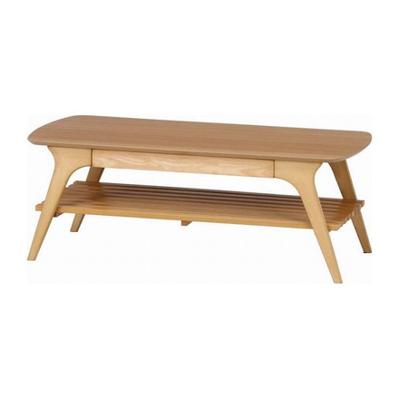 引出し付きセンターテーブル ナチュラル 幅110×奥行50×高さ40cm 材質