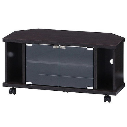 コーナーTVボード W785×D385×H390mm テレビ台 ローボード ブラウン