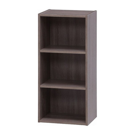 組立簡単ボックス 3段 グレー 3段 幅41.5×奥行29×高さ88cm プリント紙化粧パーティクルボード