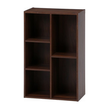 フリーボックス ミディアムブラウン 幅55×奥行29×高さ88cm プリント紙化粧パーティクルボード