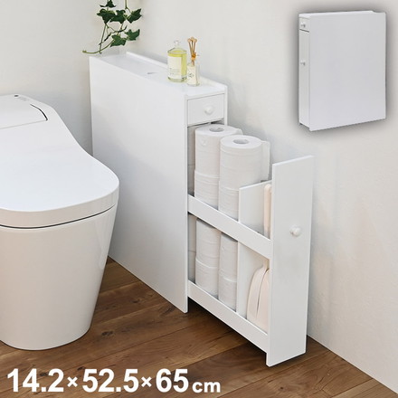 完成品 トイレラック たっぷり収納スリムトイレラック 12ロール収納可能 トイレ収納 隙間収納 トイレ用品