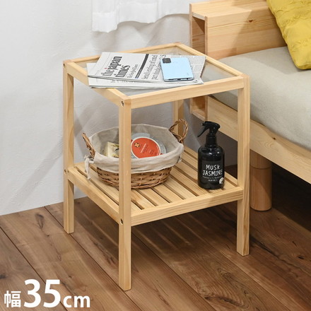 ガラスサイドテーブル ナイトテーブル ソファテーブル ガラス天板 ベッド 寝室 ミニテーブル