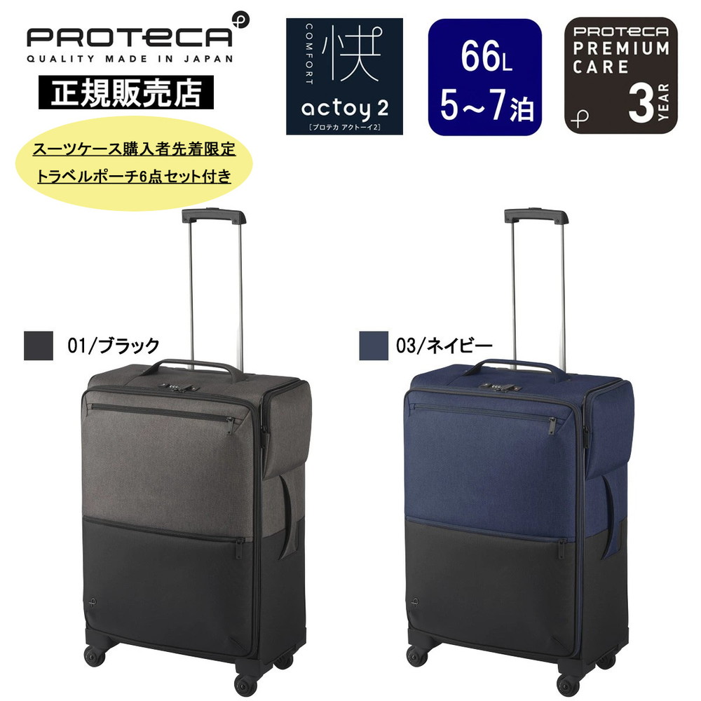 プロテカ スーツケース アクトーイ2 12102 PROTECA 03/ネイビー