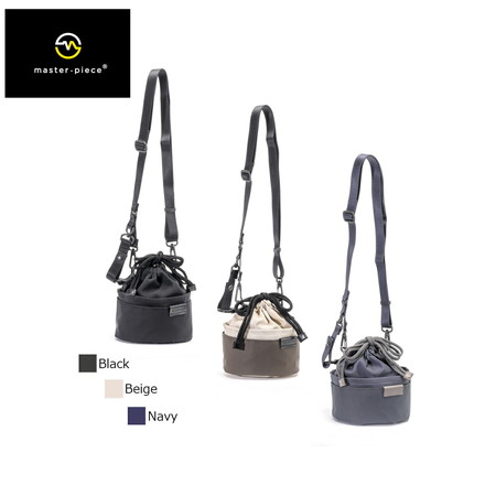 マスターピース 巾着バッグ ショルダーバッグ 斜めがけバッグ ウォーターボトル 旅行 休日 アウトドア キャンプ 軽量 軽い 撥水 雨の日 茶鞄 sa-hou 310031 master-piece Beige