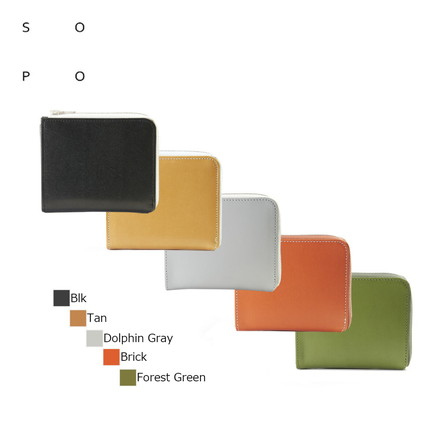 ソポ L ZIP PURSE 2つ折り財布 SOPO SO-08 ss2403 BLK
