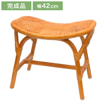 スツール ラタン 天然 四角 椅子 腰掛け 完成品 コンパクト 軽量 北欧風 ナチュラル 玄関 リビング ダイニング 和室
