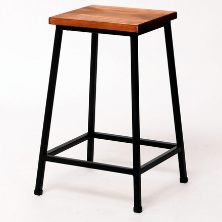 ブリック 天然木製スツール ロータイプ 完成品 アンティーク モダン ナチュラル ミッドセンチュリー