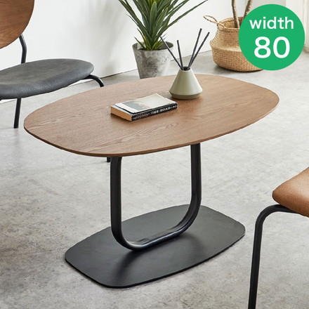 センターテーブル 幅80cm リビングテーブル スチール脚 ラウンドテーブル 丸テーブル