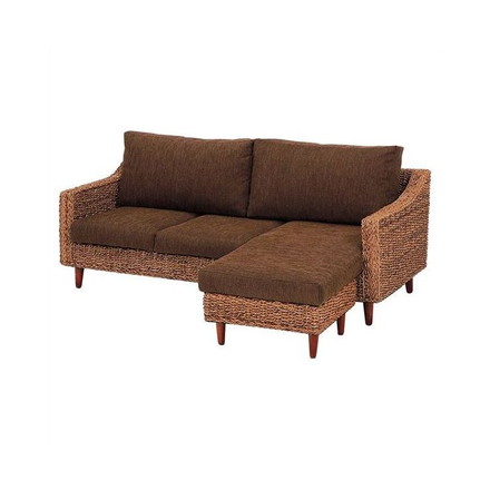 ソファ ソファー 3人掛け シェーズロング アジアンテイスト