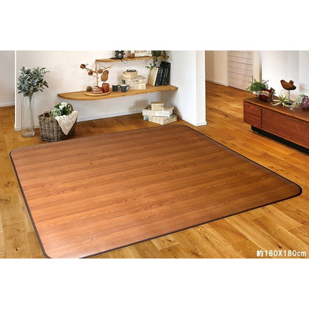 木目調消臭ダイニングラグ ニオクリン 約180×240cm BR