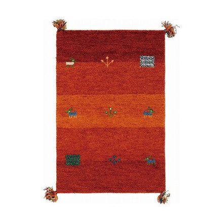 ギャッベ マット・ラグ GABBEH D16 約45×75cm OR【smtb-f】