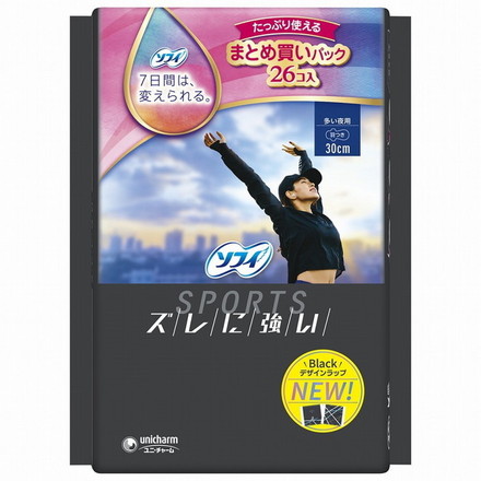 【単品8個セット】ソフィSPORTS300羽つき26枚 ユニ・チャーム