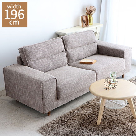 ソファ ヘボン UP 東馬 ソファ 3人掛け ブラウン おしゃれ 木脚 クッション付き 北欧風 リビングソファ