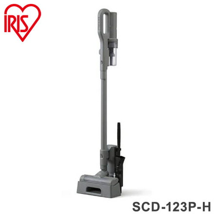 掃除機 スティッククリーナー アイリスオーヤマ 充電式 充電式サイクロンスティッククリーナー 軽量 SCD-123P-H グレー