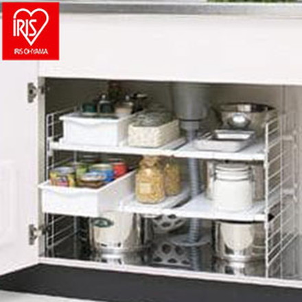 アイリスオーヤマ シンク下マルチ伸縮棚 シンク下収納 ラック 伸縮 マルチラック UMD-2V IRIS OYAMA