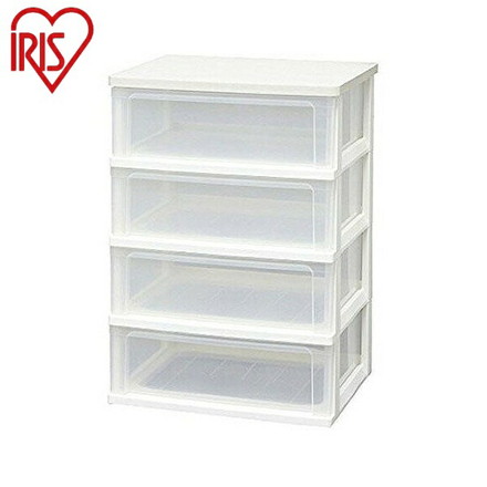 アイリスオーヤマ ウッドトップチェスト WTW-544 ホワイト ウッドトップチェスト 4段 幅55.6cm 完成品