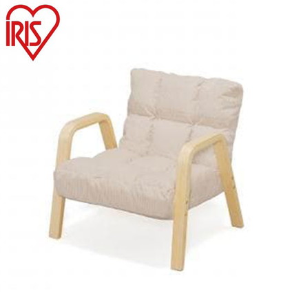 アイリスオーヤマ ウッドアームチェア リクライニングチェア Sサイズ 肘付き 座椅子 高座椅子 パーソナルチェア WAC-S IRIS