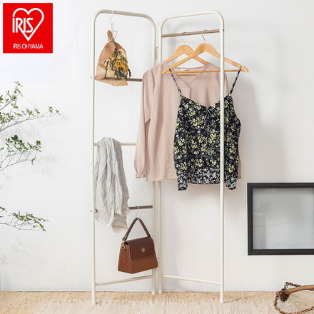 アイリスオーヤマ ハンガーラック スタイルハンガー 折りたたみタイプ PI-O150 ホワイト スリム コートハンガー