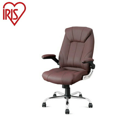アイリスオーヤマ レザーチェア OFC-LE ブラウン レザーチェア IRIS OYAMA