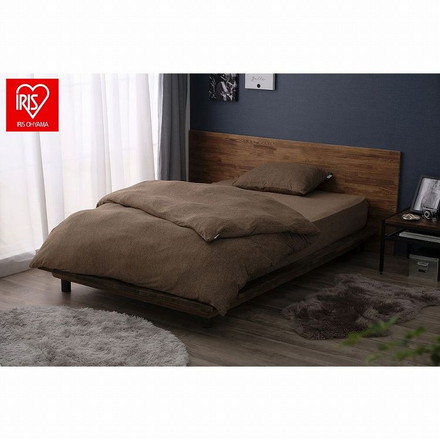 アイリスオーヤマ ボックスシーツ BXS-TCS-D ブラウン IRIS