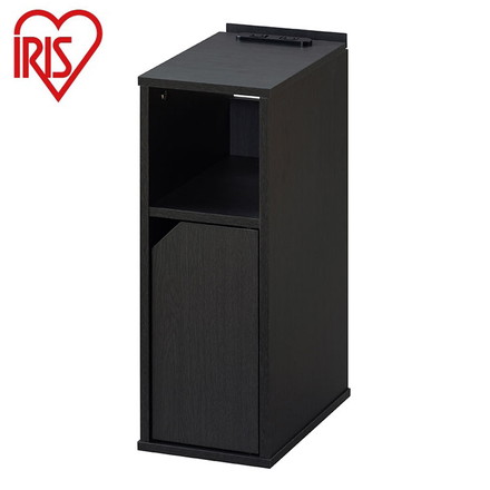 アイリスオーヤマ ナイトテーブル 扉付き 幅18 サイドテーブル コンセント ナイトテーブル ベッドサイド