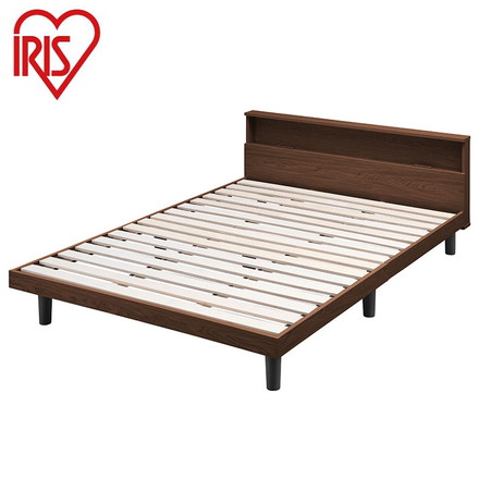 アイリスオーヤマ すのこベッド D ダブル ヘッドボード付き 2口コンセント スマホスタンド 棚付き 宮付き 宮棚付き