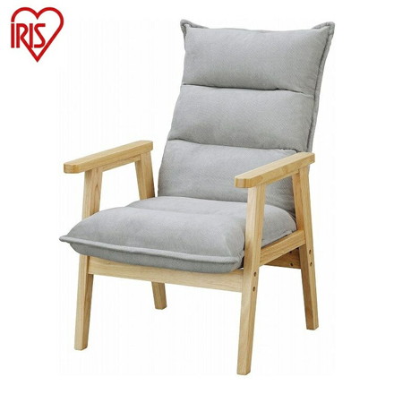 アイリスオーヤマ 1人掛けハイバックソファ LHB-1S グレー 1P ソファ ソファー ハイバック 椅子 イス