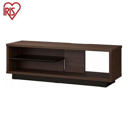 アイリスオーヤマ オープンテレビ台 幅100 スタンダードタイプ OTS-100SR ウォールナット/ブラック