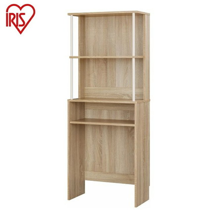 アイリスオーヤマ ゴミ箱上ラック 幅59.5 食器棚 GUR-595H ライトナチュラル/ホワイト ごみ箱上ラック