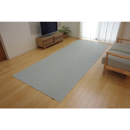 ラグ マット カーペット 3畳 『アロンジュ』 アイボリー 140×340cm すべりにくい加工