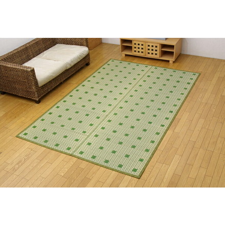 純国産 い草花ござ 『飛鳥』 グリーン 江戸間4.5畳（約261×261cm）