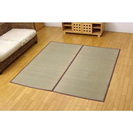 い草花ござカーペット 『DXアロマ 裏貼CP』 江戸間3畳（約174×261cm)