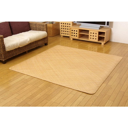 インドネシア産 籐あじろ織りカーペット 『宝麗』 261×261cm