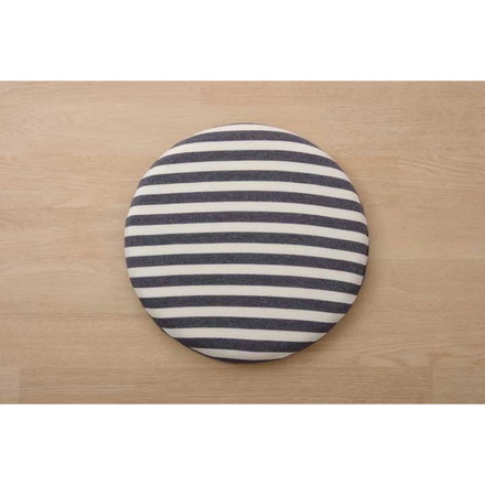 クッション 低反発 シート 円形 マイクロファイバー 無地 エルマー ネイビー 約40cm丸