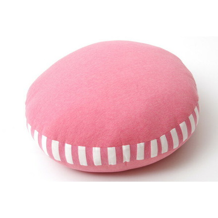 クッション フロア マイクロファイバー 無地 エルマー ピンク 約50R×5cm