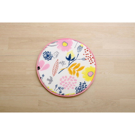 ハンドルカバー クッション 北欧 ミルカ ハンドルカバー ピンク 約43cm丸